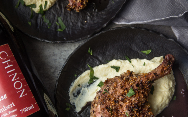 Hazelnut Crusted Grilled Duck with Red Wine Sauce – The Perfect Cozy Fall Evening Dinner