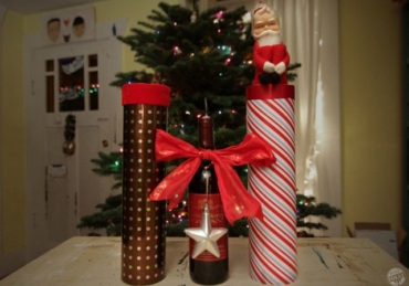 How to Wrap a Wine Bottle for Christmas