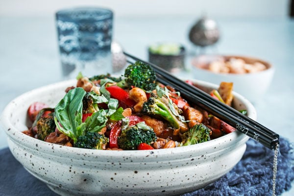 Thai Cashew Chicken Stir Fry with Basil ~ Better than Takeout
